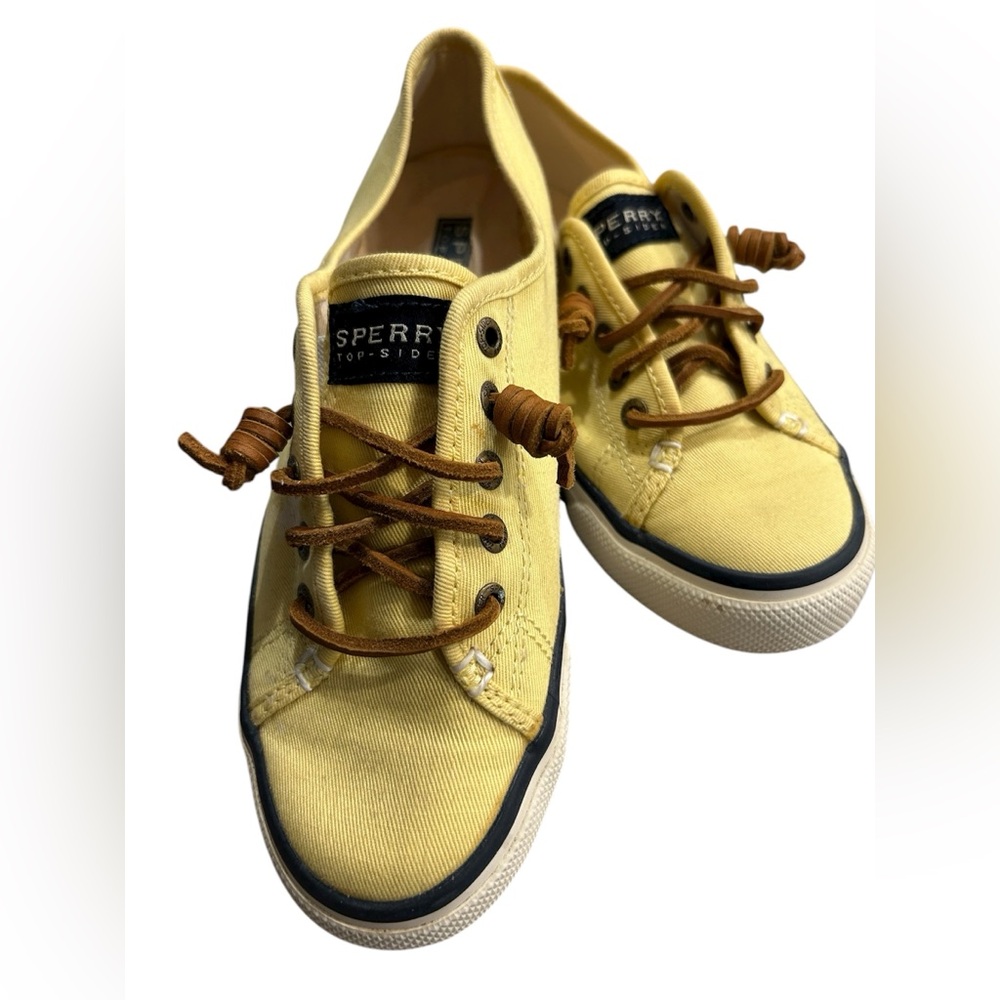 Sperry Shoes Womens 5M Top Sider Seacoast Casual Low Sneakers STS85801 Yellow